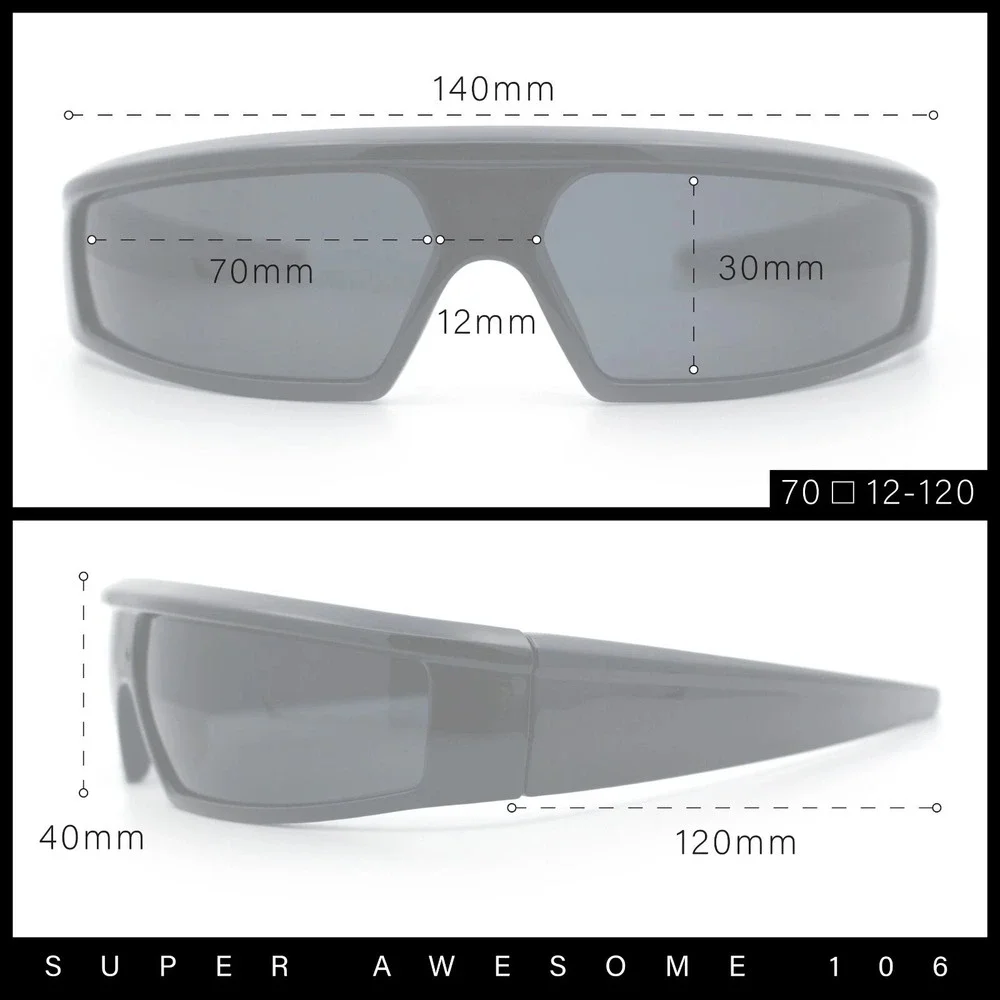 Sunglasses White Frame Black Lens High Fashion Modern Perfect Driving Shades New